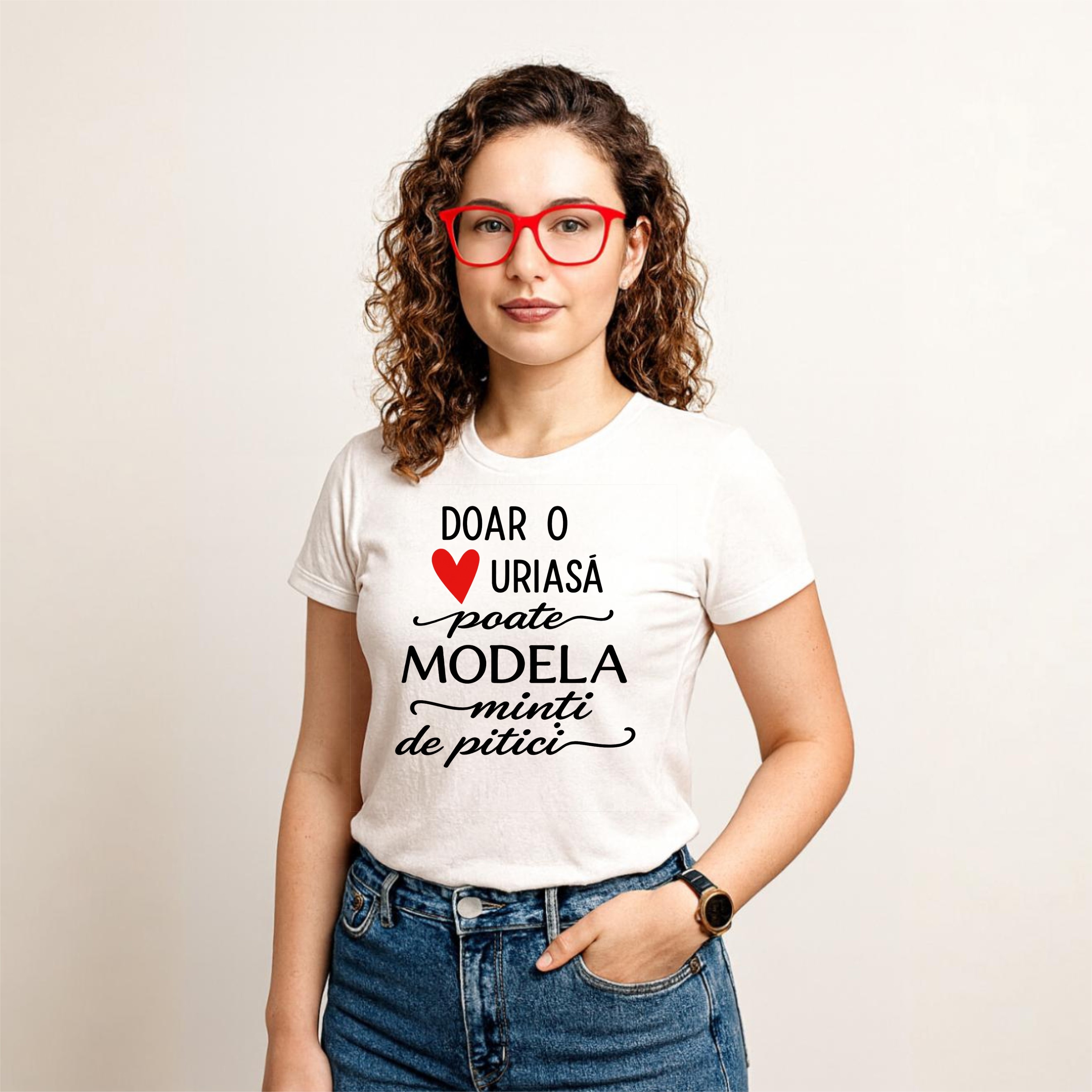 Tricou dama Doar o inima uriasa poate modela
